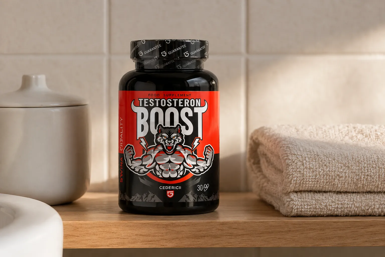Testosteron Boost — Verpackung im Alltag