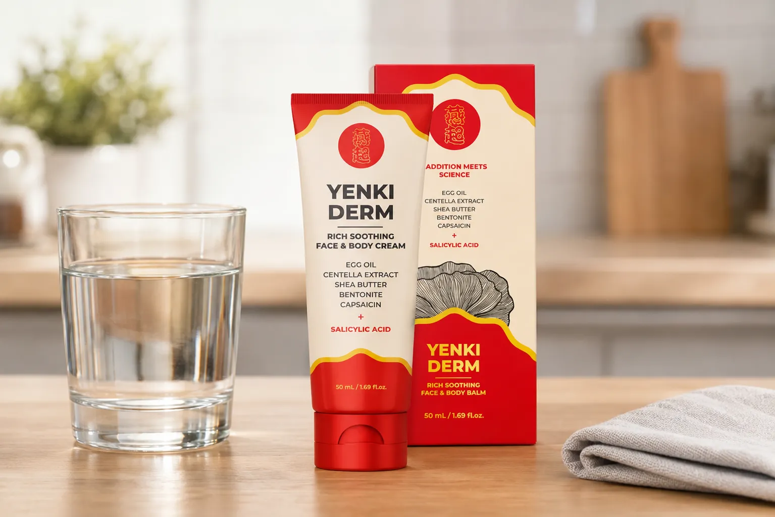 Yenki Derm — Verpackung im Alltag
